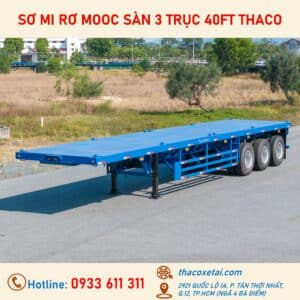 sơ mi rơ mooc sàn 3 trục 40ft thaco