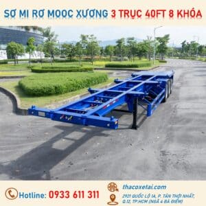 SƠ MI RƠ MOOC XƯƠNG 3 TRỤC 40FT 8 GÙ THACO