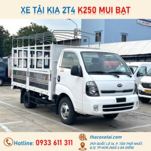 Xe Tải Kia K250 2T4 Thùng Mui Bạt Trả Góp