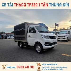 XE TẢI THACO TF220 1 TẤN THÙNG KÍN MỚI NHẤT