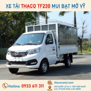 XE TẢI THACO TF230 MUI BẠT MỞ VỸ KẾT CẤU MỚI